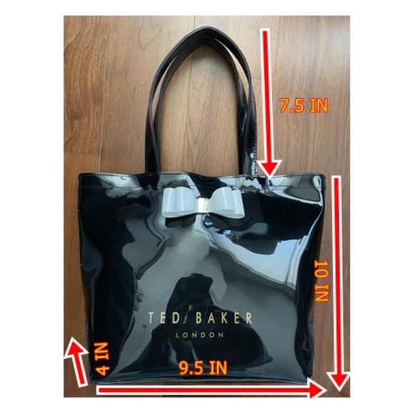 not for sale Ted Baker Black Solid and bow Small Plastic Tote - Picture 5 of 13
